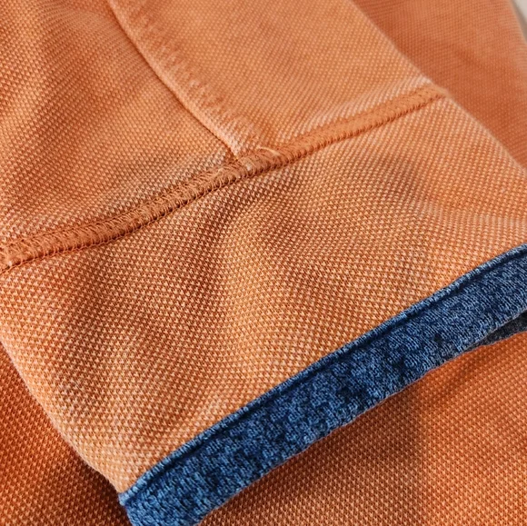 FAT FACE 3XL Airlie Pullover, 1/4 zip-up, kangaroo pocket, orange and blue EUC - Picture 5 of 8
